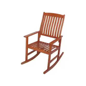 Netto Marken-Discount Garden Pleasure Schaukelstuhl Florida Eukalyptus Holz Garten Stuhl Sessel Möbel Angebot