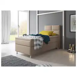 Netto Marken-Discount Inter Handels Boxspringbett Miami 90x200 cm muddy, ohne Bettkasten Angebot