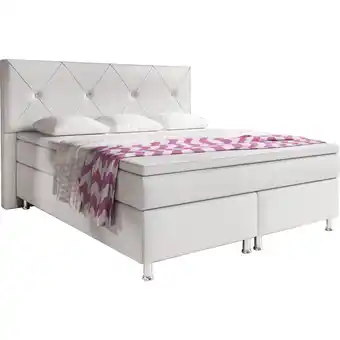 Netto Marken-Discount Inter Handels Boxspringbett Oxford 180x200 cm weiß Angebot