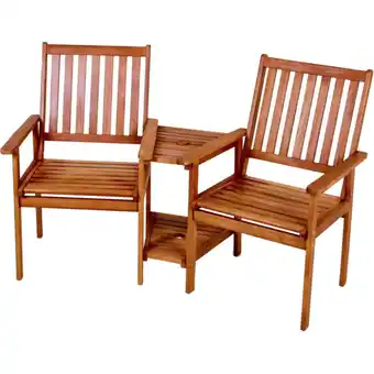 Netto Marken-Discount Doppelsessel Tisch Eukalyptus Holz Garten Sessel Stuhl Stühle Sitzgruppe Möbel Angebot