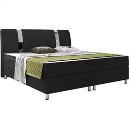 Netto Marken-Discount Inter Handels Boxspringbett Riva 180 x 200 cm schwarz Angebot