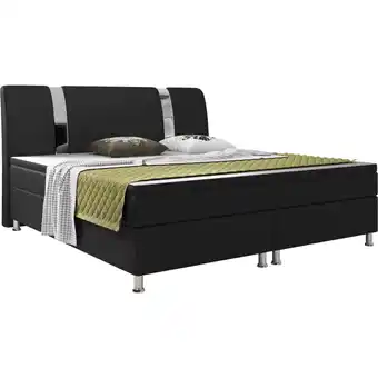Netto Marken-Discount Inter Handels Boxspringbett Riva 180 x 200 cm schwarz Angebot