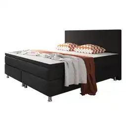 Netto Marken-Discount Inter Handels Boxspringbett Berlin 180 x 200 cm schwarz Angebot