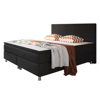 Netto Marken-Discount Inter Handels Boxspringbett Berlin 180 x 200 cm schwarz Angebot