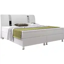 Netto Marken-Discount Inter Handels Boxspringbett Riva 180 x 200 cm weiß Angebot