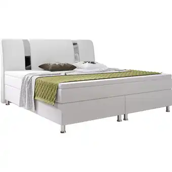 Netto Marken-Discount Inter Handels Boxspringbett Riva 180 x 200 cm weiß Angebot