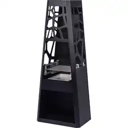 Netto Marken-Discount Dobar 35423 Metall-Gartenkamin mit Grillrost und Stauraum, schwarz Angebot