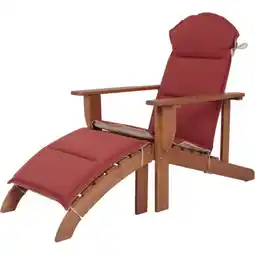Netto Marken-Discount Holz Adirondack Chair + Auflage Garten Sonnenliege Relax Liege Möbel Liegesessel Angebot
