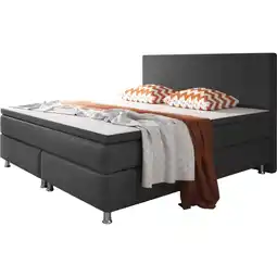 Netto Marken-Discount Inter Handels Boxspringbett Berlin 180x200 anthrazit Angebot