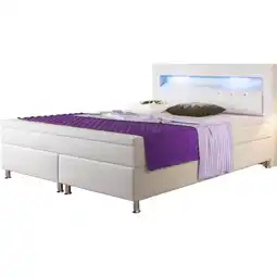 Netto Marken-Discount Inter Handels Boxspringbett Monaco 180x200 cm weiß Angebot