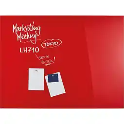 Netto Marken-Discount Magnetoplan Design Glasboard, magnetisch intensiv-rot 1200x900mm Angebot