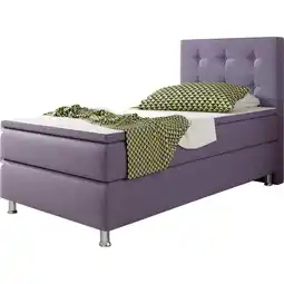 Netto Marken-Discount Inter Handels Boxspringbett Köln 90 x 200 cm, lila Angebot