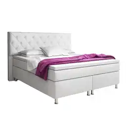 Netto Marken-Discount Inter Handels Boxspringbett Turin 180x200 cm weiß Angebot