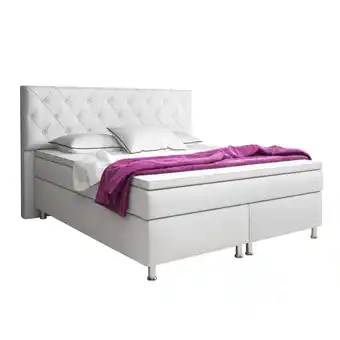 Netto Marken-Discount Inter Handels Boxspringbett Turin 180x200 cm weiß Angebot