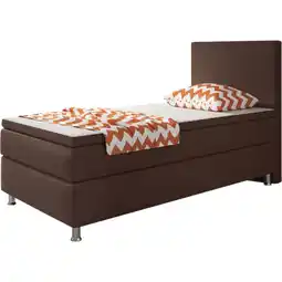 Netto Marken-Discount Inter Handels Boxspringbett Berlin 90x200 braun Angebot