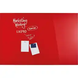 Netto Marken-Discount Magnetoplan Design Glasboard, magnetisch intensiv- rot 1500x1000mm Angebot