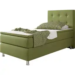 Netto Marken-Discount Inter Handels Boxspringbett Köln 90 x 200 cm, grün Angebot