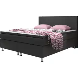 Netto Marken-Discount Inter Handels Boxspringbett Madrid 180 x 200 cm schwarz Angebot
