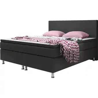 Netto Marken-Discount Inter Handels Boxspringbett Madrid 180 x 200 cm schwarz Angebot