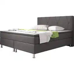 Netto Marken-Discount Inter Handels Boxspringbett Boston 180x200 cm anthrazit Angebot