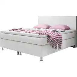 Netto Marken-Discount Inter Handels Boxspringbett Madrid 180 x 200 cm weiß Angebot