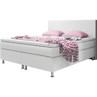 Netto Marken-Discount Inter Handels Boxspringbett Madrid 180 x 200 cm weiß Angebot