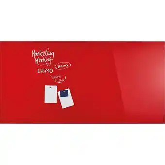Netto Marken-Discount Magnetoplan Design Glasboard, magnetisch intensiv-rot 2000x1000mm Angebot