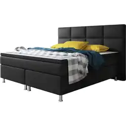 Netto Marken-Discount Inter Handels Boxspringbett Miami 180x200 cm schwarz Angebot