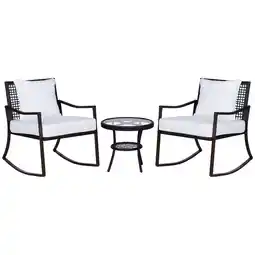 Netto Marken-Discount Outsunny Schaukelstuhl Set PE Rattan, Stahl Angebot