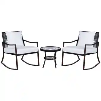 Netto Marken-Discount Outsunny Schaukelstuhl Set PE Rattan, Stahl Angebot