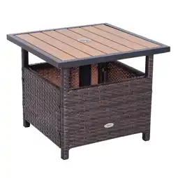 Netto Marken-Discount Outsunny Beistelltisch Polyrattan, Metall, Polystyrol Angebot
