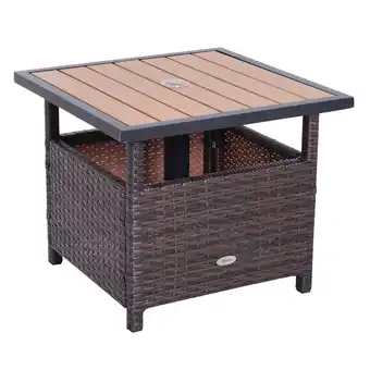 Netto Marken-Discount Outsunny Beistelltisch Polyrattan, Metall, Polystyrol Angebot