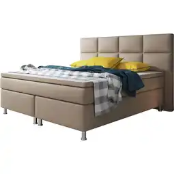 Netto Marken-Discount Inter Handels Boxspringbett Miami 180x200 cm muddy Angebot