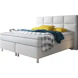 Netto Marken-Discount Inter Handels Boxspringbett Miami 180x200 cm weiß Angebot
