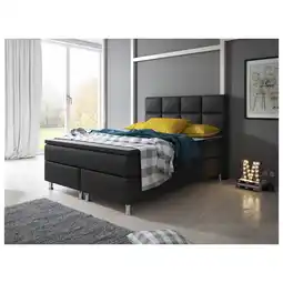 Netto Marken-Discount Inter Handels Boxspringbett Miami 140x200 cm schwarz Angebot