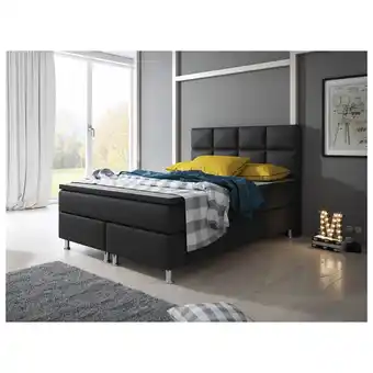 Netto Marken-Discount Inter Handels Boxspringbett Miami 140x200 cm schwarz Angebot