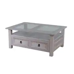 Netto Marken-Discount Couchtisch New Mexico grau Kiefer massiv Mexiko Wohnzimmer Tisch Beistelltisch Angebot