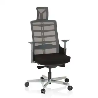 Netto Marken-Discount hjh OFFICE High End Bürostuhl SKARIF Stoff/Netzstoff mit Armlehnen (höhenverstellbar) Angebot