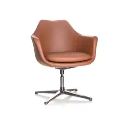 Netto Marken-Discount hjh OFFICE Loungesessel ARTEMIA Kunstleder mit Armlehnen Angebot