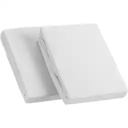 Netto Marken-Discount Kinzler Frottee Spannbetttuch im Doppelpack, silber ca. 90 – 100 x 200 cm Angebot