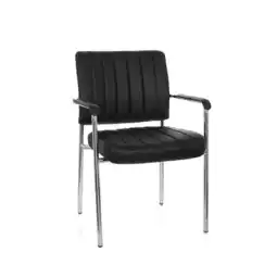 Netto Marken-Discount hjh OFFICE Vierfußstuhl SOMOS V Kunstleder mit Armlehnen Angebot