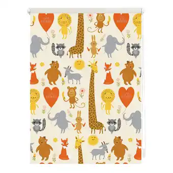 Netto Marken-Discount Lichtblick Rollo Klemmfix, ohne Bohren, Verdunkelung, Cute Animals - Gelb Angebot