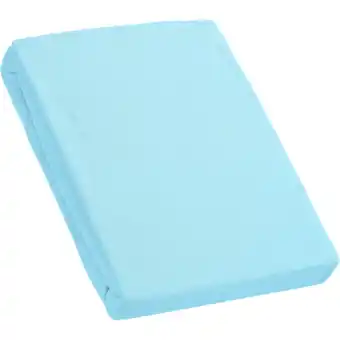 Netto Marken-Discount Kinzler Frottee Spannbetttuch, hellblau ca. 180 – 200 x 200 cm + 25 cm Angebot