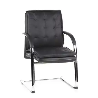 Netto Marken-Discount hjh OFFICE Freischwinger VILLA V Leder mit Armlehnen Angebot