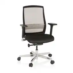 Netto Marken-Discount hjh OFFICE High End Bürostuhl FOUNTAINE Stoff/Netzstoff mit Armlehnen (höhenverstellbar) Angebot