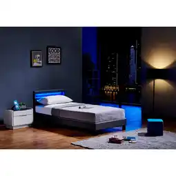 Netto Marken-Discount HOME DELUXE LED Bett Astro 90x200, versch. Farben - Dunkelgrau Angebot