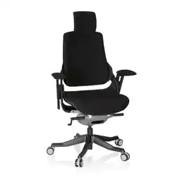 Netto Marken-Discount hjh OFFICE Profi Bürostuhl SPEKTRE BLACK Stoff mit Armlehnen (höhenverstellbar) Angebot