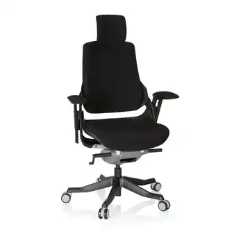 Netto Marken-Discount hjh OFFICE Profi Bürostuhl SPEKTRE BLACK Stoff mit Armlehnen (höhenverstellbar) Angebot