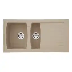 Netto Marken-Discount Respekta Mineralite Einbauspüle Boston 100x50 cm - Sandbeige Angebot