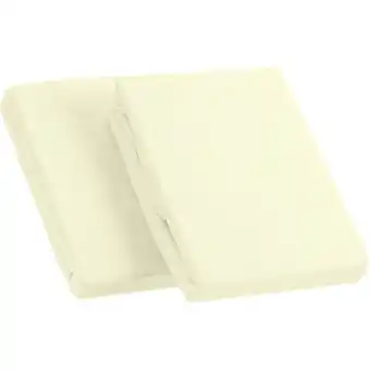 Netto Marken-Discount Kinzler Frottee Spannbetttuch im Doppelpack, natur ca. 90 – 100 x 200 cm Angebot